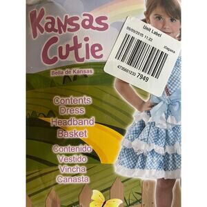 NEW Goodmark Kansas Cutie Dorothy Dress Halloween Costume 2T